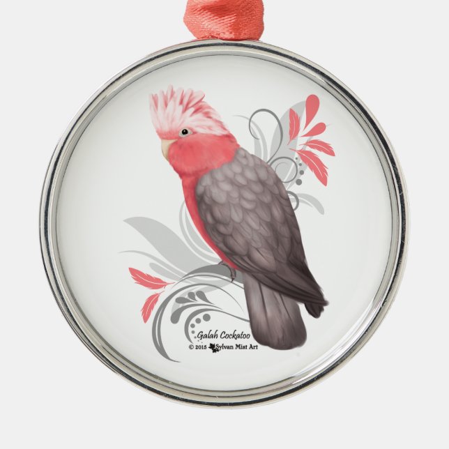 Galah Cockatoo Metal Tree Decoration (Front)