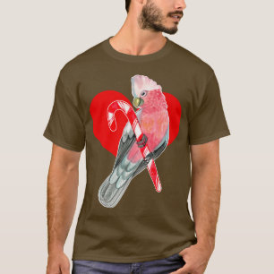 Galah Cockatoo Perching on Candy Cane754 T-Shirt