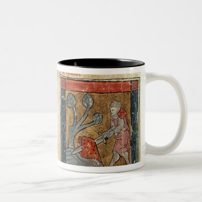 Galahad comes to Arthur Two-Tone Coffee Mug (Right)