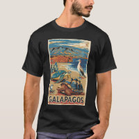 Galapagos Animals Travel Art Vintage