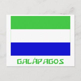Galápagos flag with Name Postcard