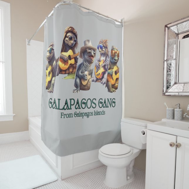 Galapagos Gang from Galapagos Islands Shower Curtain (In Situ)
