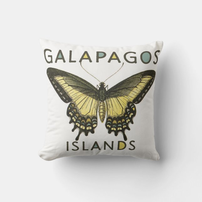 Galapagos Islands Butterfly Cushion (Front)