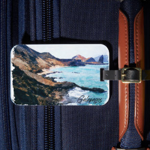 Galapagos Islands Ecuador Vintage Travel Luggage Tag