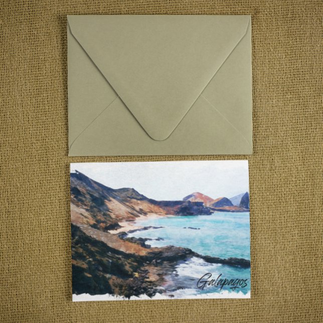 Galapagos Islands Ecuador Vintage Travel Postcard (galapagos islands ecuador postcard)