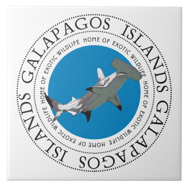 Galapagos Islands Hammerhead Shark Tile (Front)