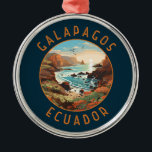 Galapagos Islands Retro Distressed Circle Metal Tree Decoration<br><div class="desc">Galápagos Islands in a vector art style. The Galápagos Islands is a volcanic archipelago in the Pacific Ocean. It's considered one of the world's foremost destinations for wildlife-viewing.</div>