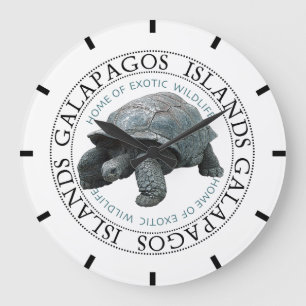 Galapagos Islands Tortoise  Large Clock