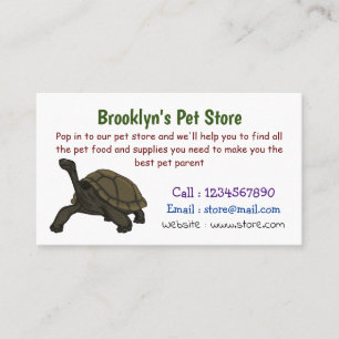 Galapagos land tortoise illustration business card