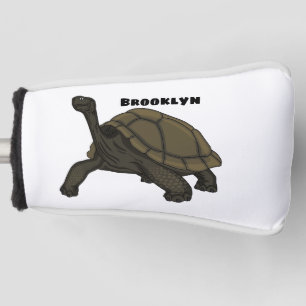 Galapagos land tortoise illustration  golf head cover