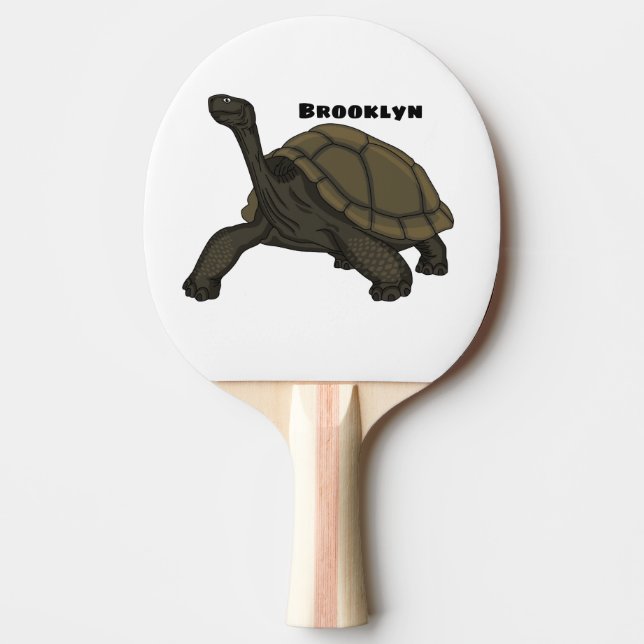 Galapagos land tortoise illustration  ping pong paddle (Front)
