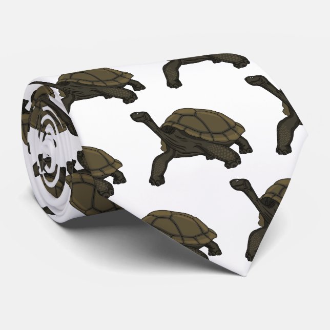 Galapagos land tortoise illustration  tie (Rolled)