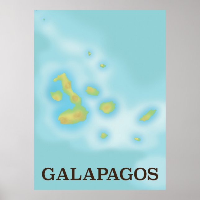 Galapagos map vacation poster (Front)