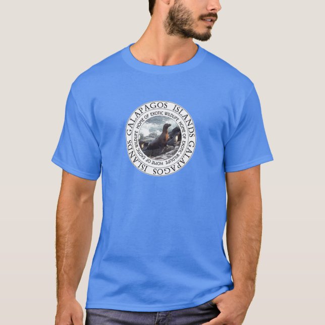 GALAPAGOS SEALS ROUND T-Shirt (Front)