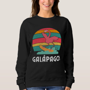 Galapagos Souvenir Flamingo Surfing Sweatshirt