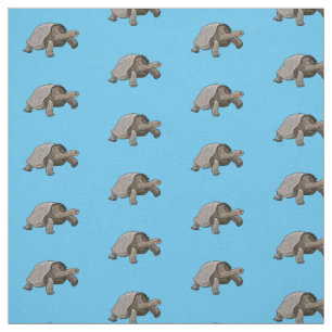 Galapagos tortoise cartoon illustration fabric