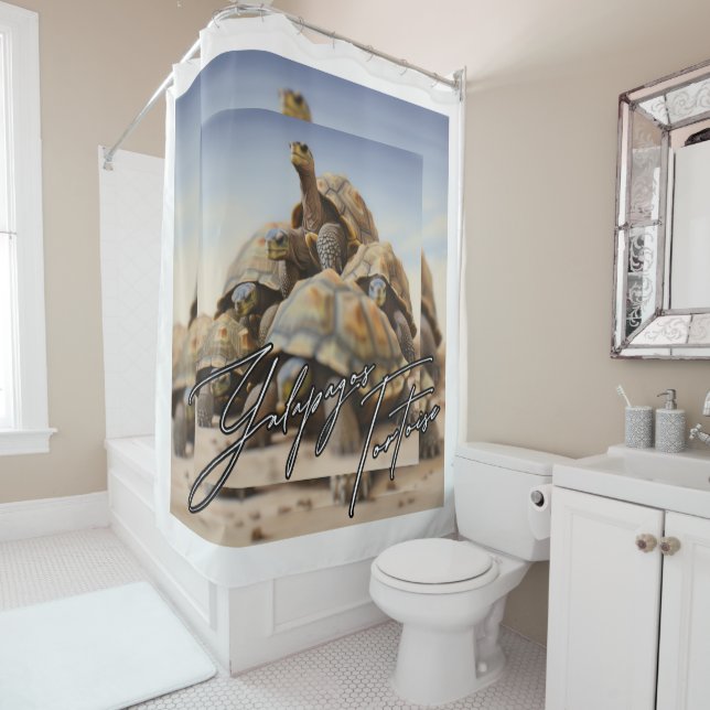 Galapagos Tortoise Shower Curtain (In Situ)