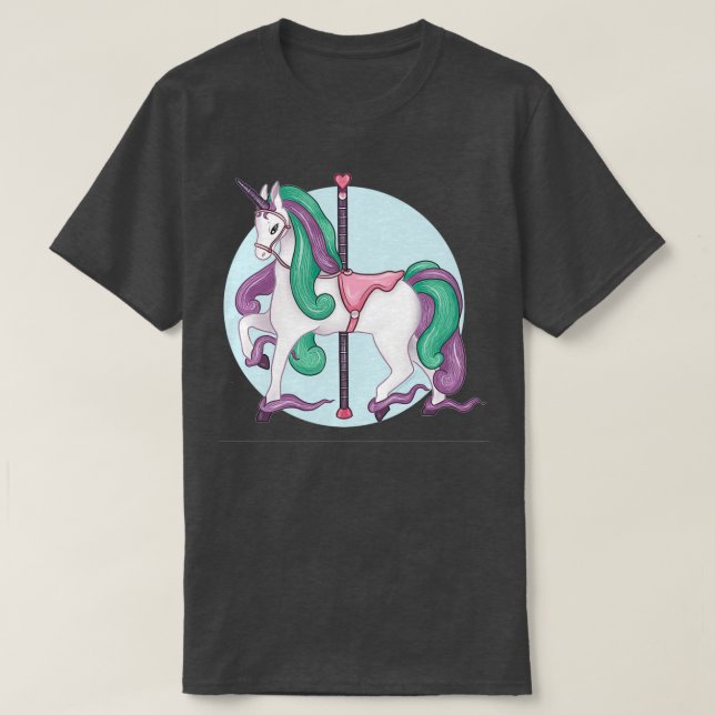 Galar Form Rapidash Unicorn Pocket Monster Carouse T-Shirt (Design Front)