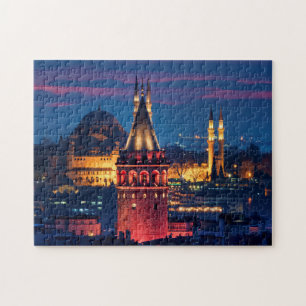 Galata Tower and Süleymaniye Mosque Jigsaw Puzzle