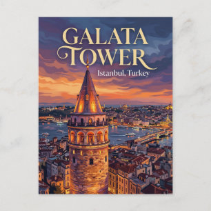 Galata Tower, Istanbul, Marmara Postcard
