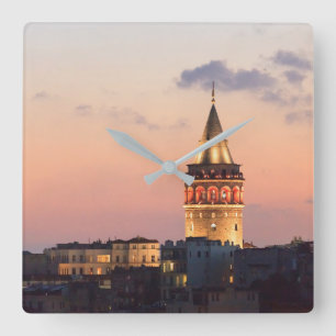 Galata Tower, Istanbul Square Wall Clock