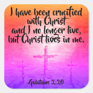 Galatians 2:20 Christian Bible Scripture Stickers