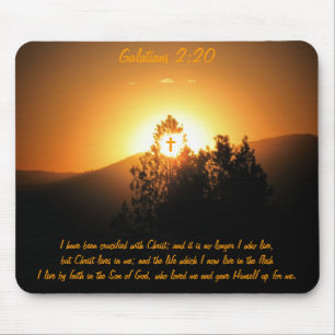 Galatians 2:20 Crucified With Christ Mouse Pad