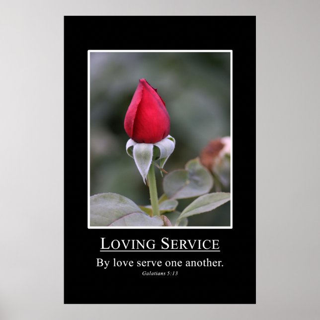 Galatians 5:13 Serve others with love Poster (Front)