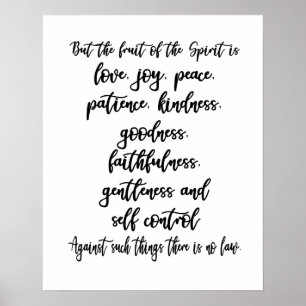 Galatians 5:22-23 Fruit of the Spirit Bible Verse Poster