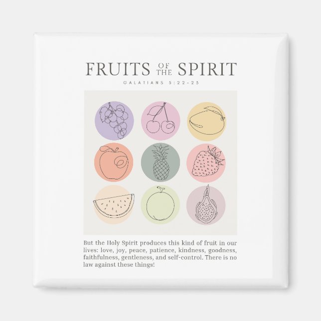 Galatians 5:22-23 Fruit of the Spirit Magnet (Front)