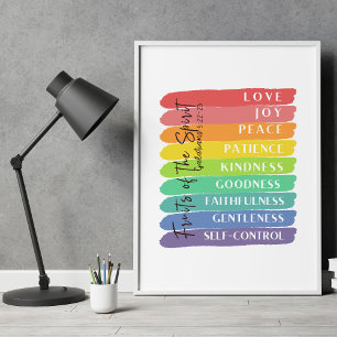 Galatians 5:22-23 Fruit of the Spirit Poster