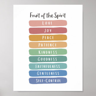 Galatians 5:22-23 Fruit of the Spirit Poster