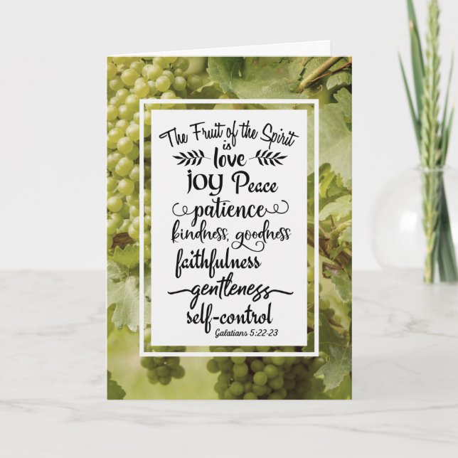 Galatians 5:22-23 The Fruit of the Spirit Card (Front)