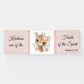 Galatians 5:22 Kindness Whimsical Animal Banner