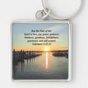 GALATIANS 5 SUNSET PHOTO KEY RING