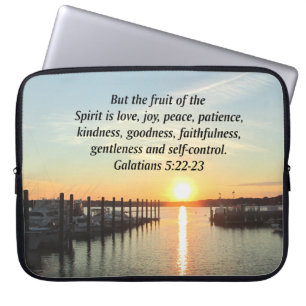 GALATIANS 5 SUNSET PHOTO LAPTOP SLEEVE