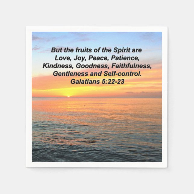 GALATIANS FRUIT OF THE SPIRIT BIBLE VERSE NAPKIN (Front)