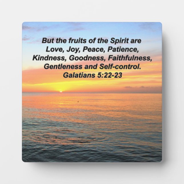 GALATIANS FRUIT OF THE SPIRIT BIBLE VERSE PLAQUE (Front)
