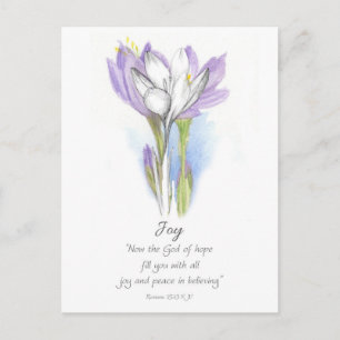 Galatians Fruit of the Spirit Joy Scripture Crocus Postcard
