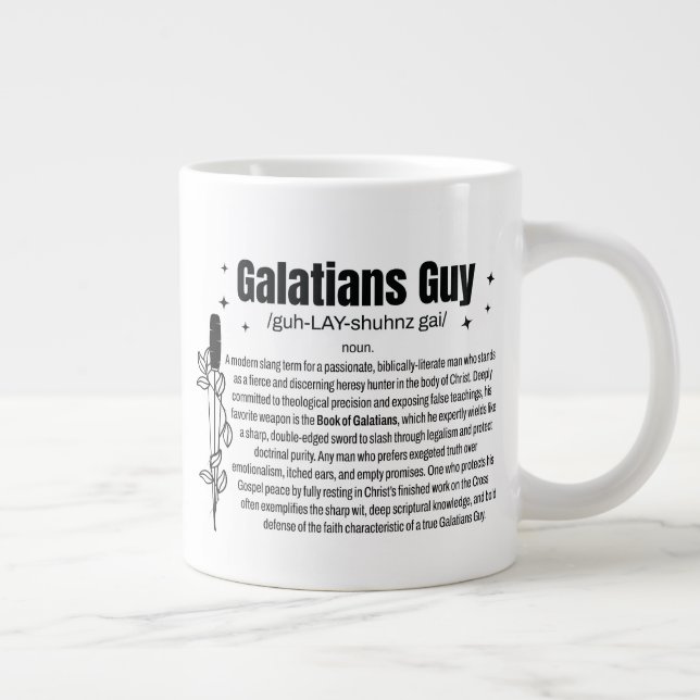 GALATIANS GUY Christian Large Coffee Mug (Right)