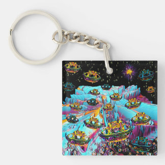 Galaxia Veeslia Airport Key Ring