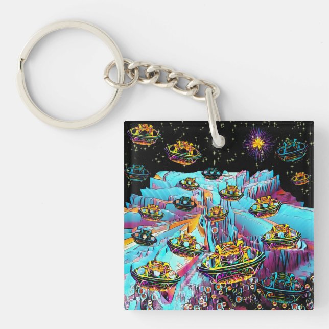 Galaxia Veeslia Airport  Key Ring (Front)