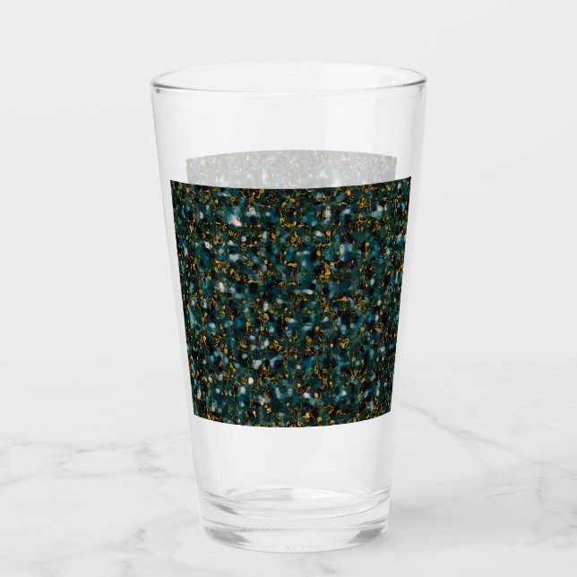 Galaxies Black Blue & Gold Glass (Front)