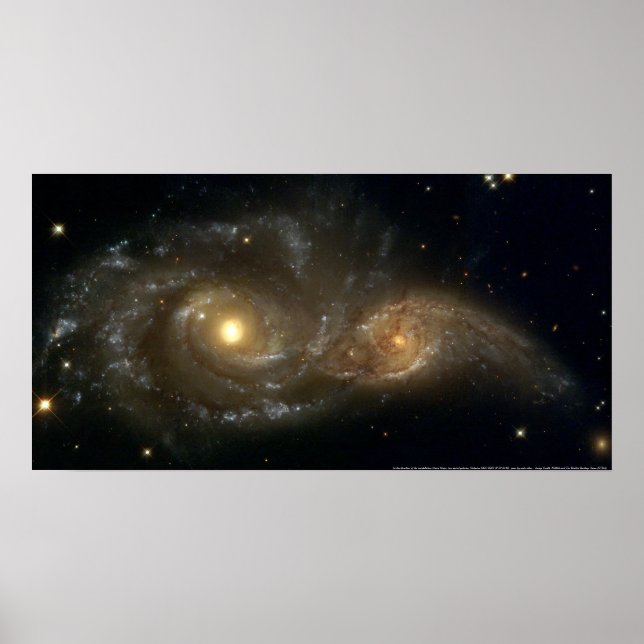 Galaxies NGC 2207 & IC 2163 Poster (Front)