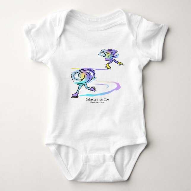 Galaxies on Ice Baby Bodysuit (Front)