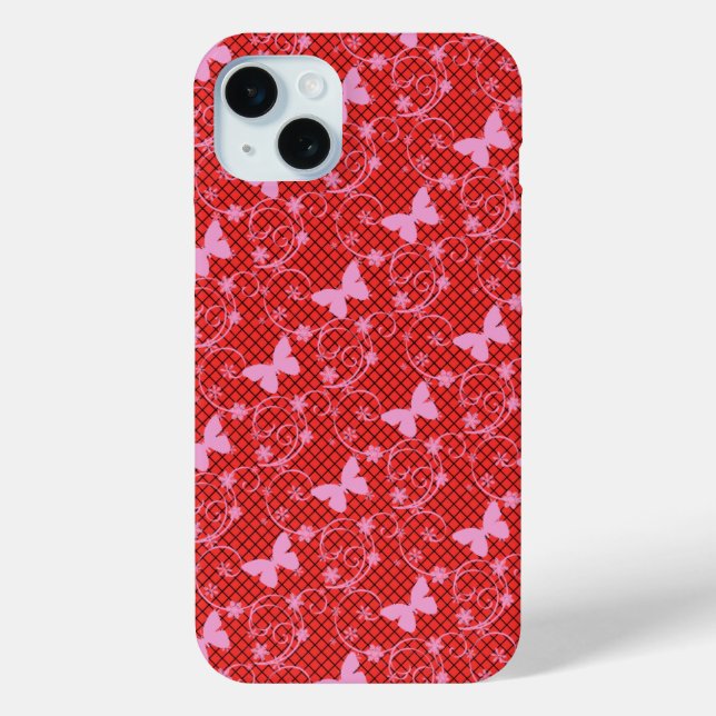 Galaxy 9 Lacy Things, Red Case-Mate iPhone Case (Back)
