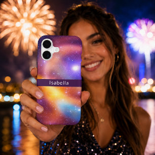 Galaxy Abstract Stars Cosmic Custom Name iPhone 17