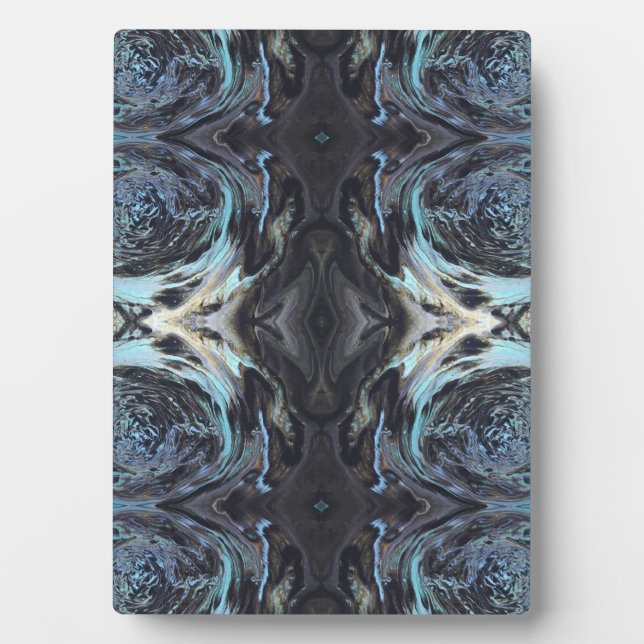 Galaxy Acrylic Pour Painting Plaque (Front)