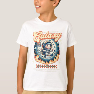 Galaxy Adventure Astronaut Girl Art T-Shirt