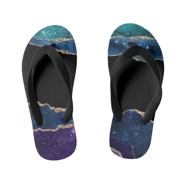 Galaxy Agate Series Design 10  Kid's Jandals (Footbed)